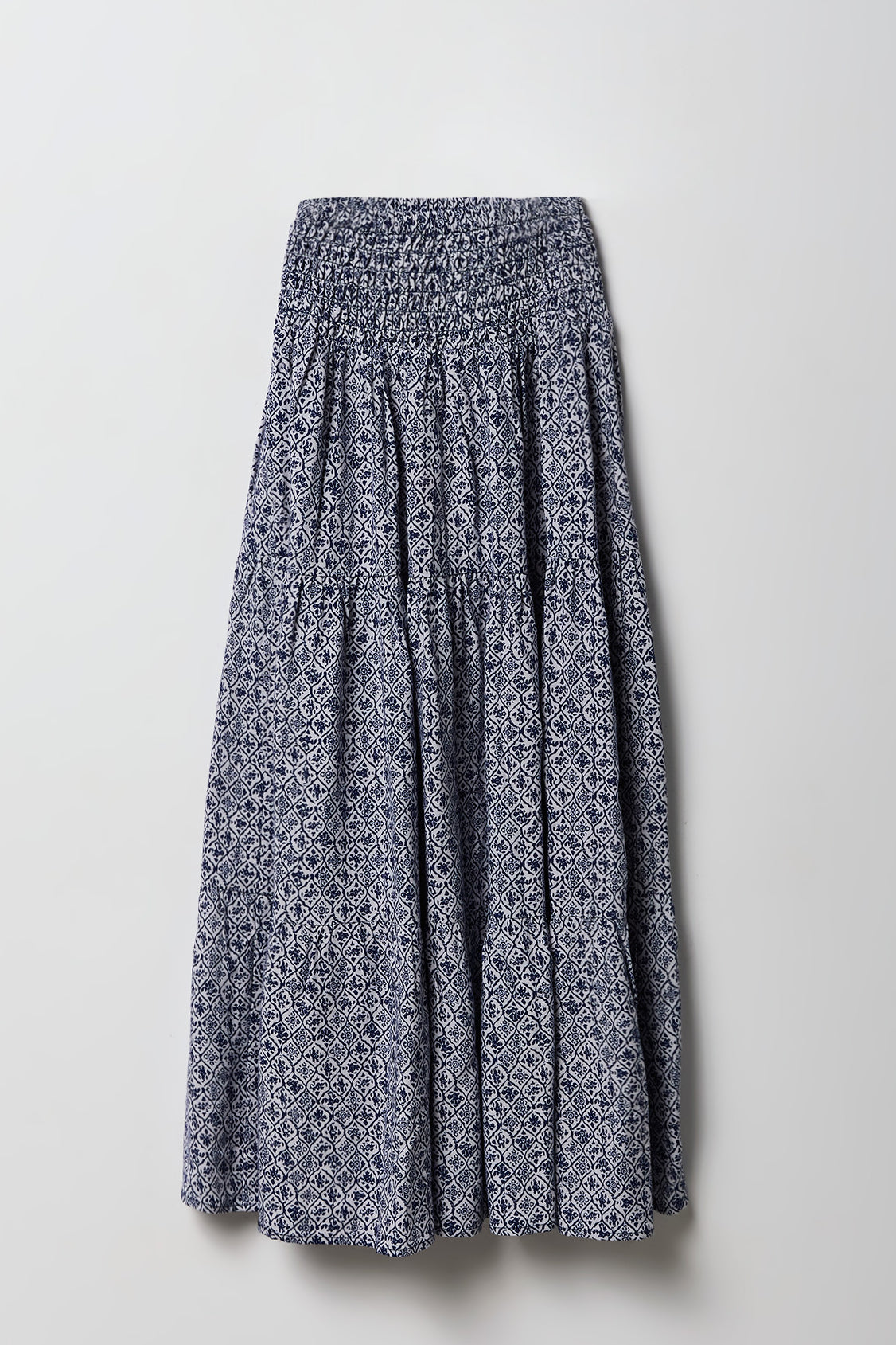 Jupe maxi volantée smockée pour fille
