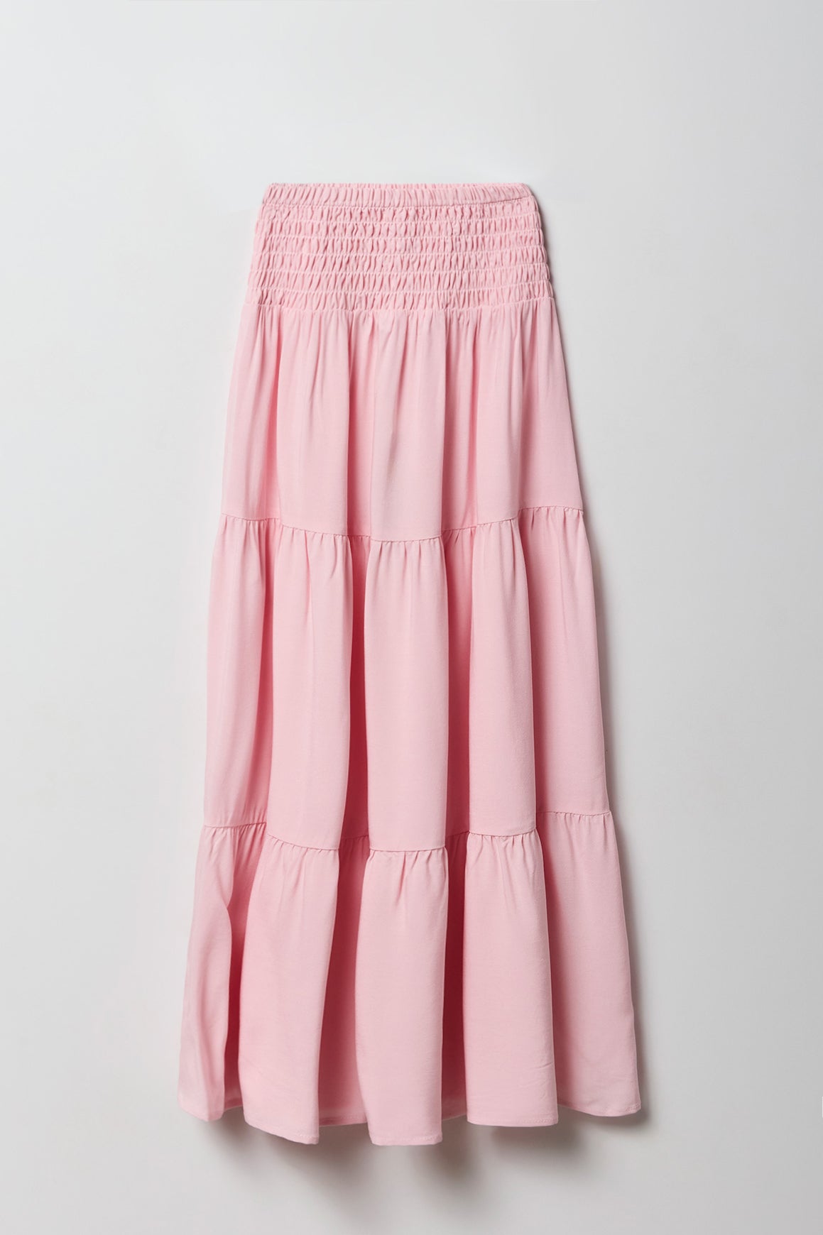 Jupe maxi volantée smockée pour fille