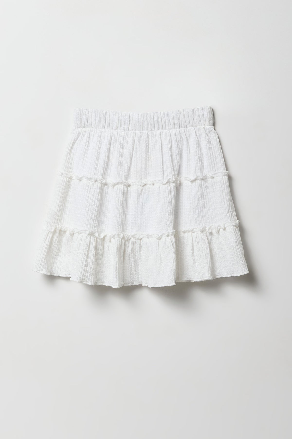 Jupe-short étagée froissée pour filles