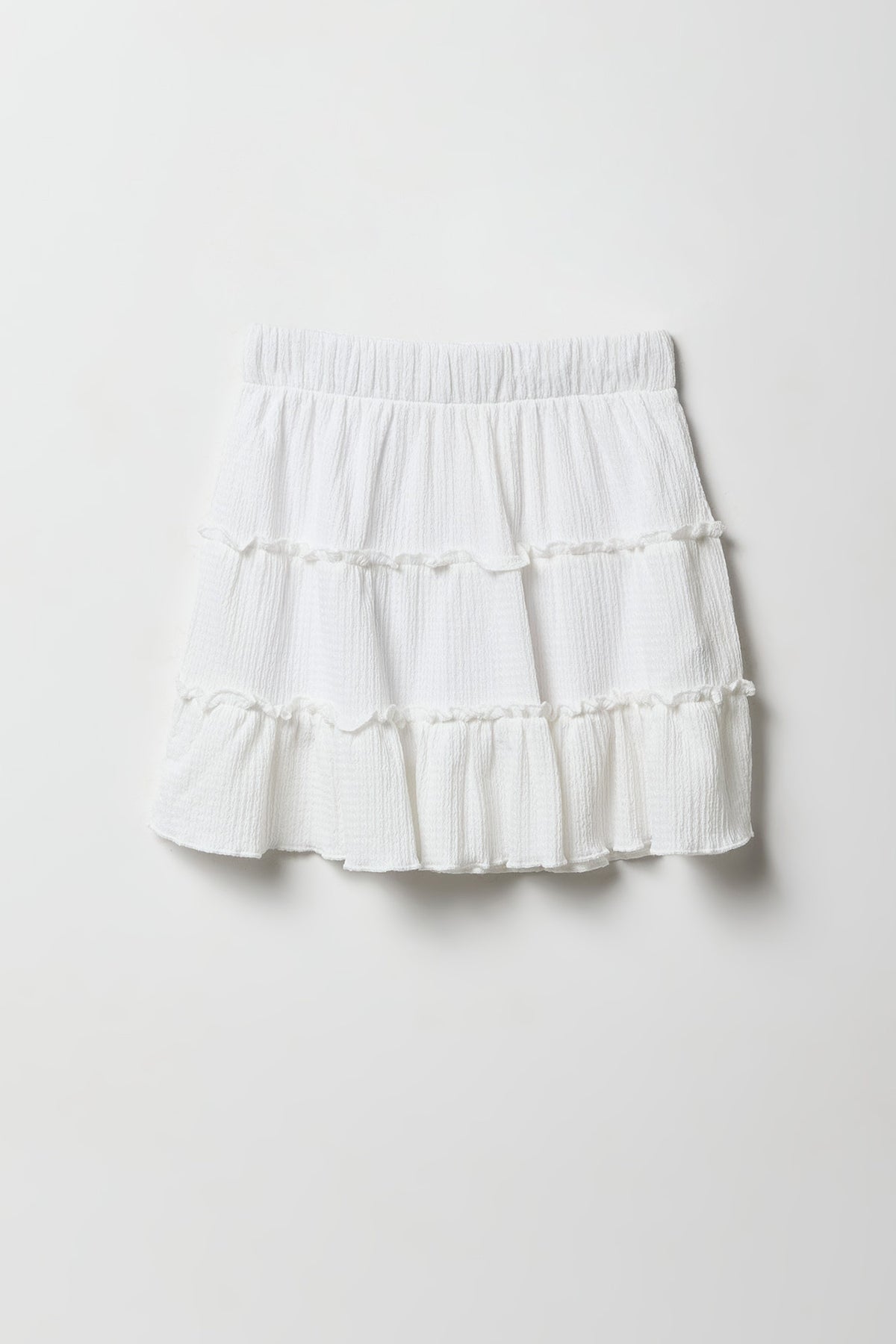 Vue alternative 2. Jupe-short étagée froissée pour filles