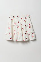 Jupe-short étagée froissée pour filles