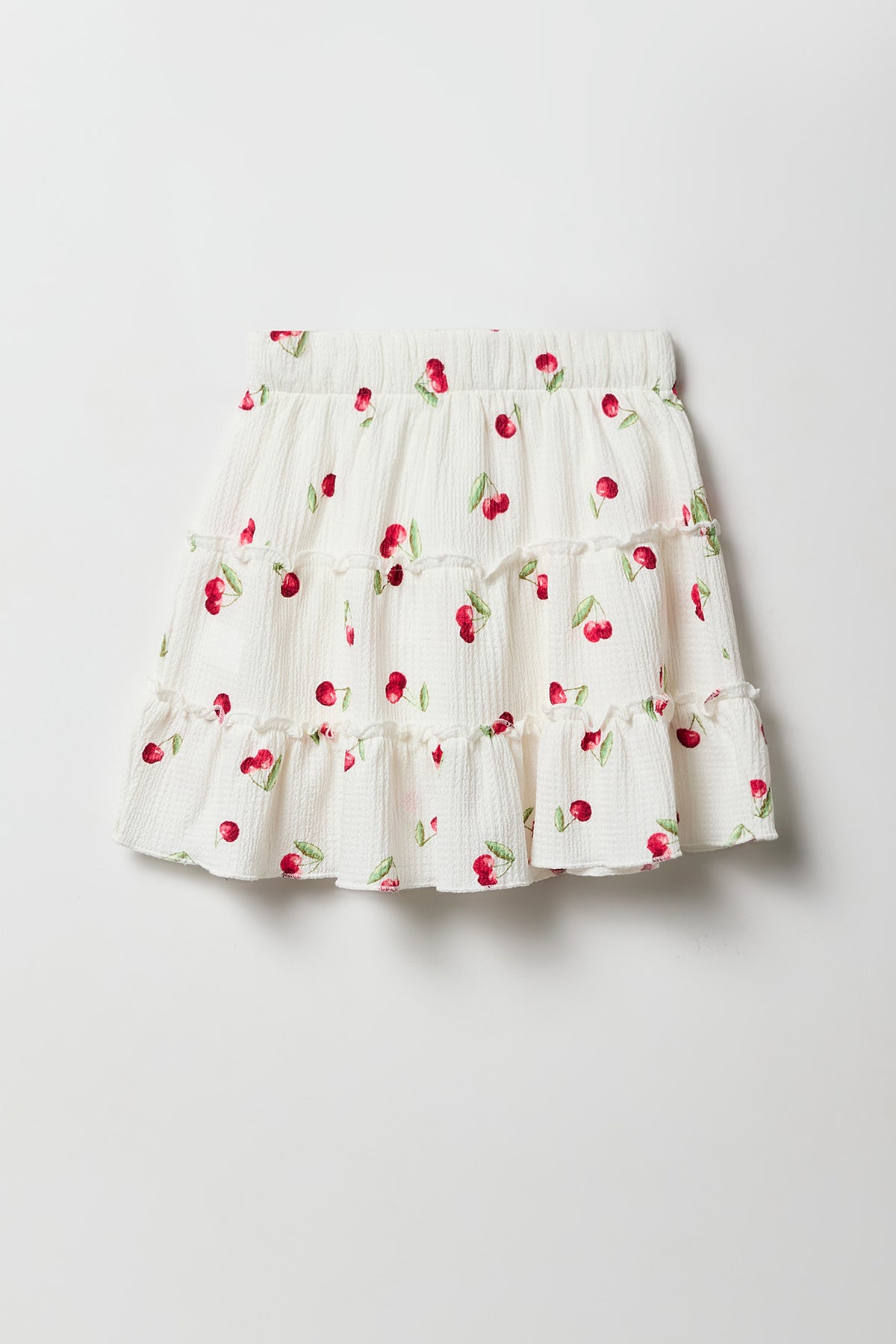 Vue alternative 2. Jupe-short étagée froissée pour filles