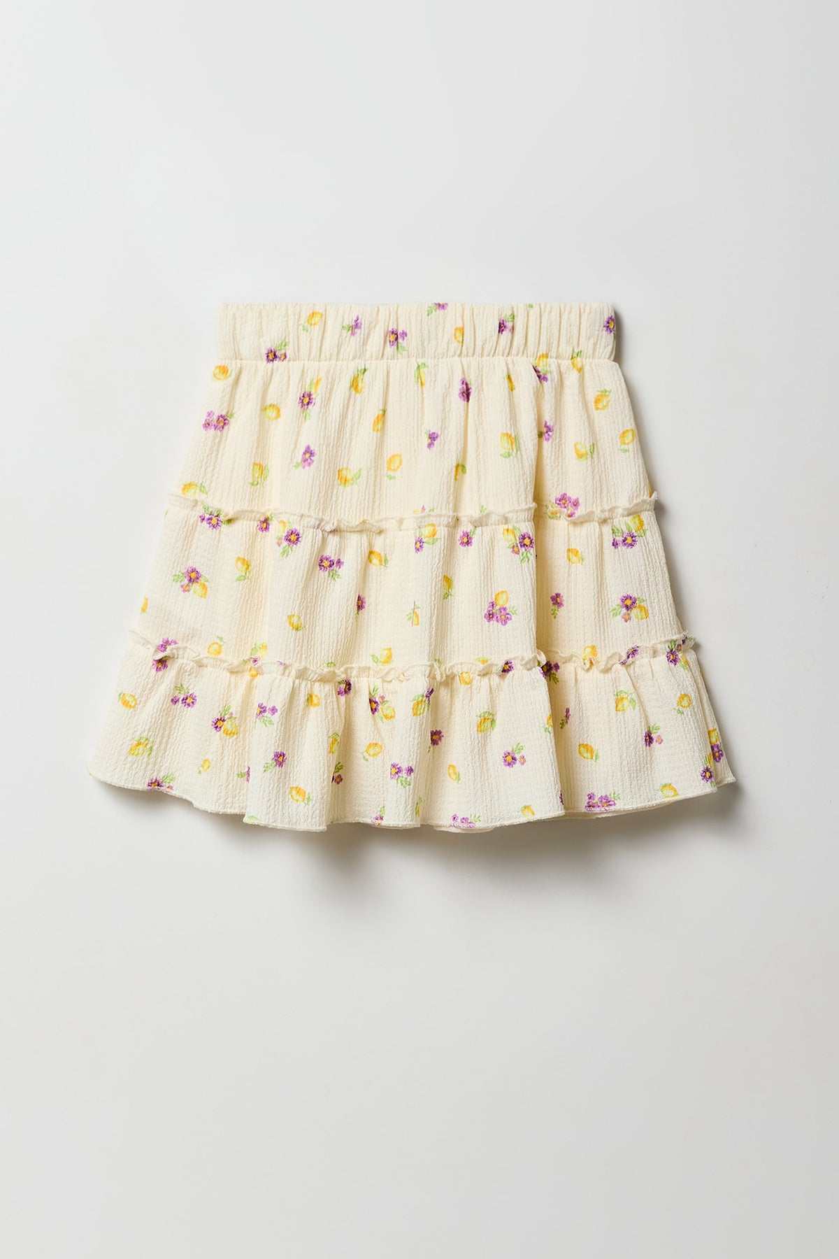 Jupe-short étagée froissée pour filles