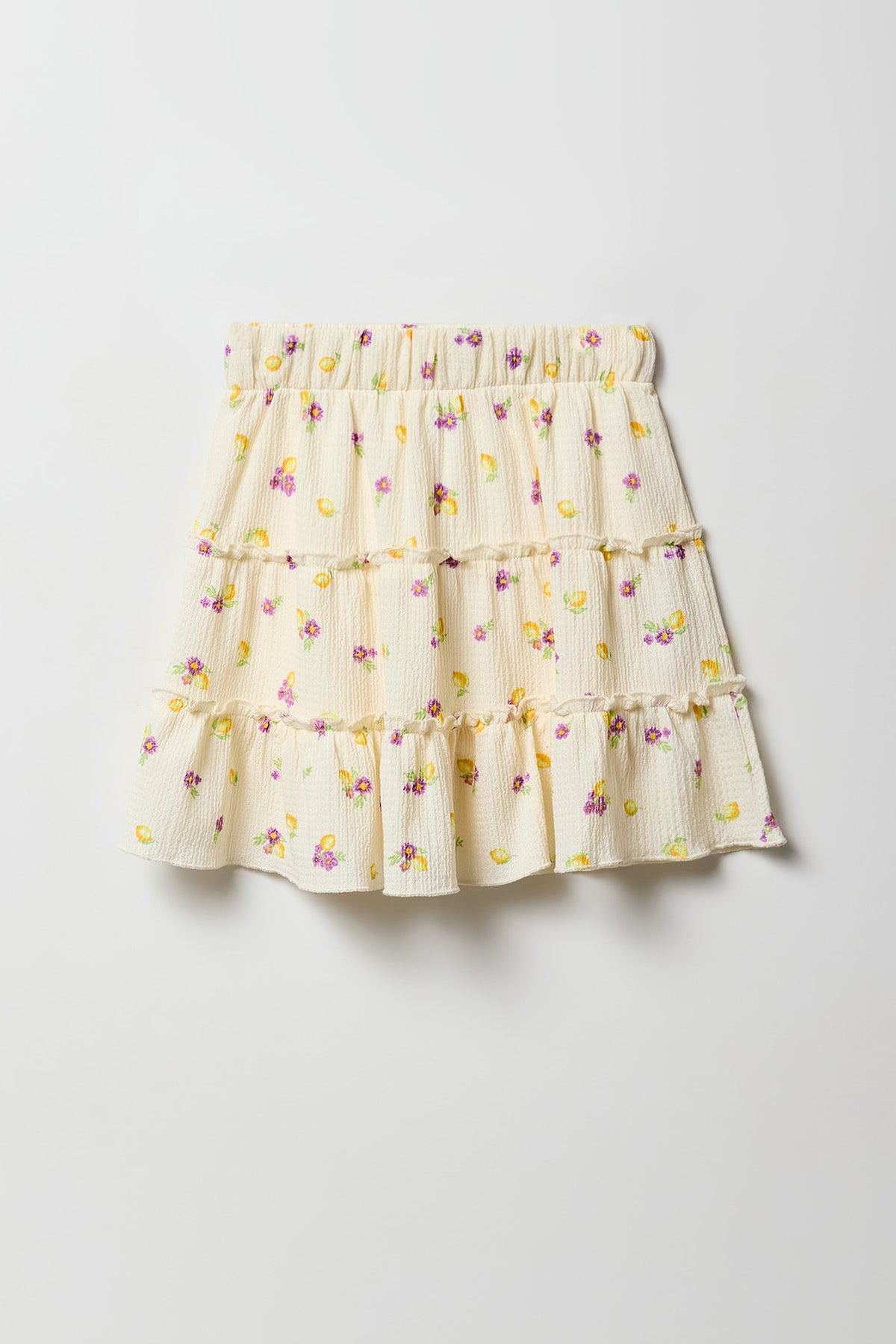 Vue alternative 2. Jupe-short étagée froissée pour filles