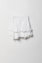 Girls Ruffle Tiered Smocked Skort