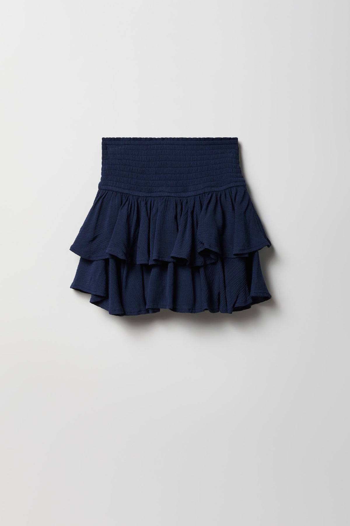 Alt View 2. Girls Ruffle Tiered Smocked Skort - Royal Blue