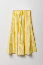 Girls Crinkled Tiered Maxi Skirt