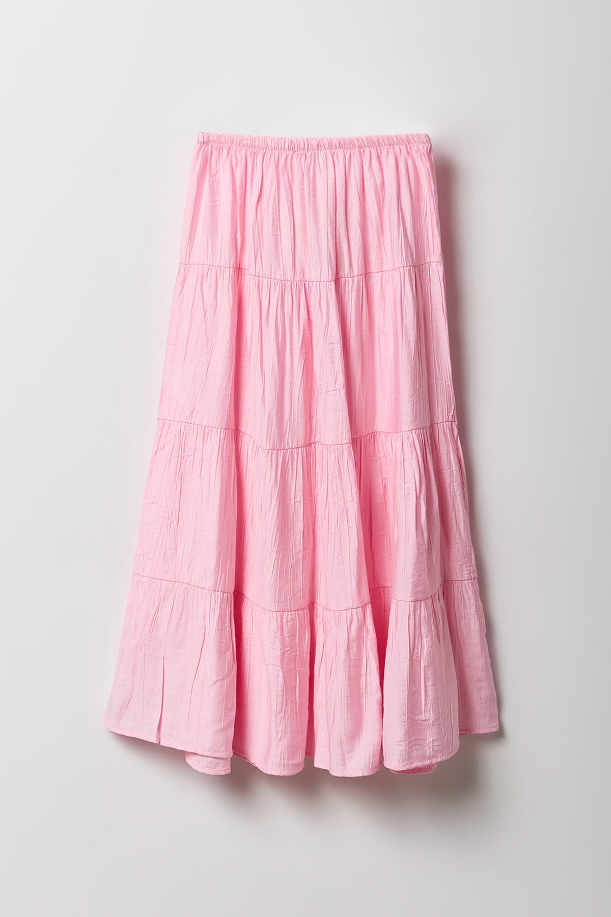 Vue alternative 2. Jupe maxi étagée froissée pour filles