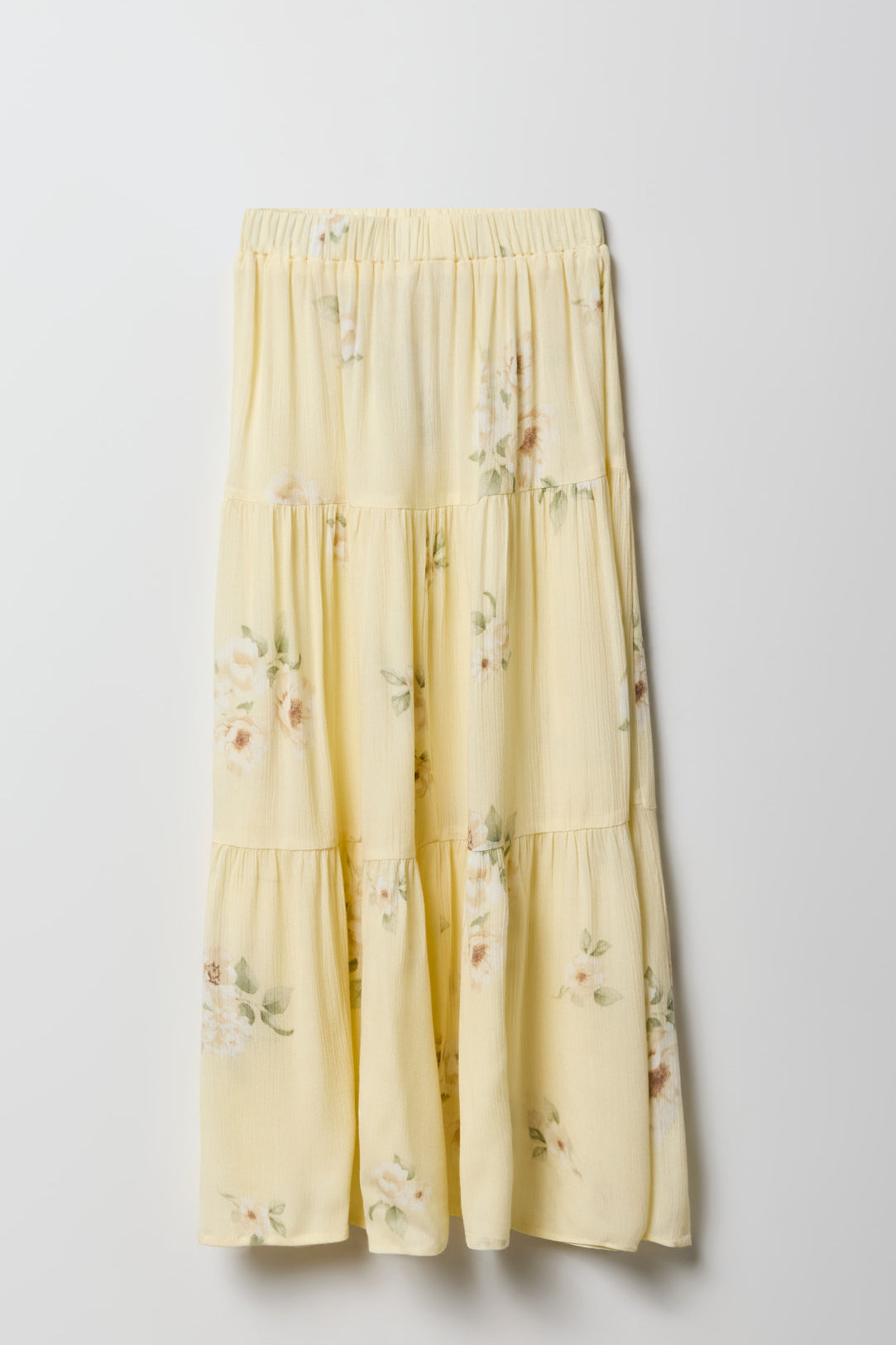 Girls Tiered Maxi Skirt - Yellow