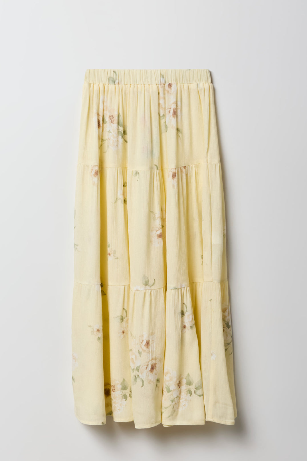 Alt View 2. Girls Tiered Maxi Skirt - Yellow