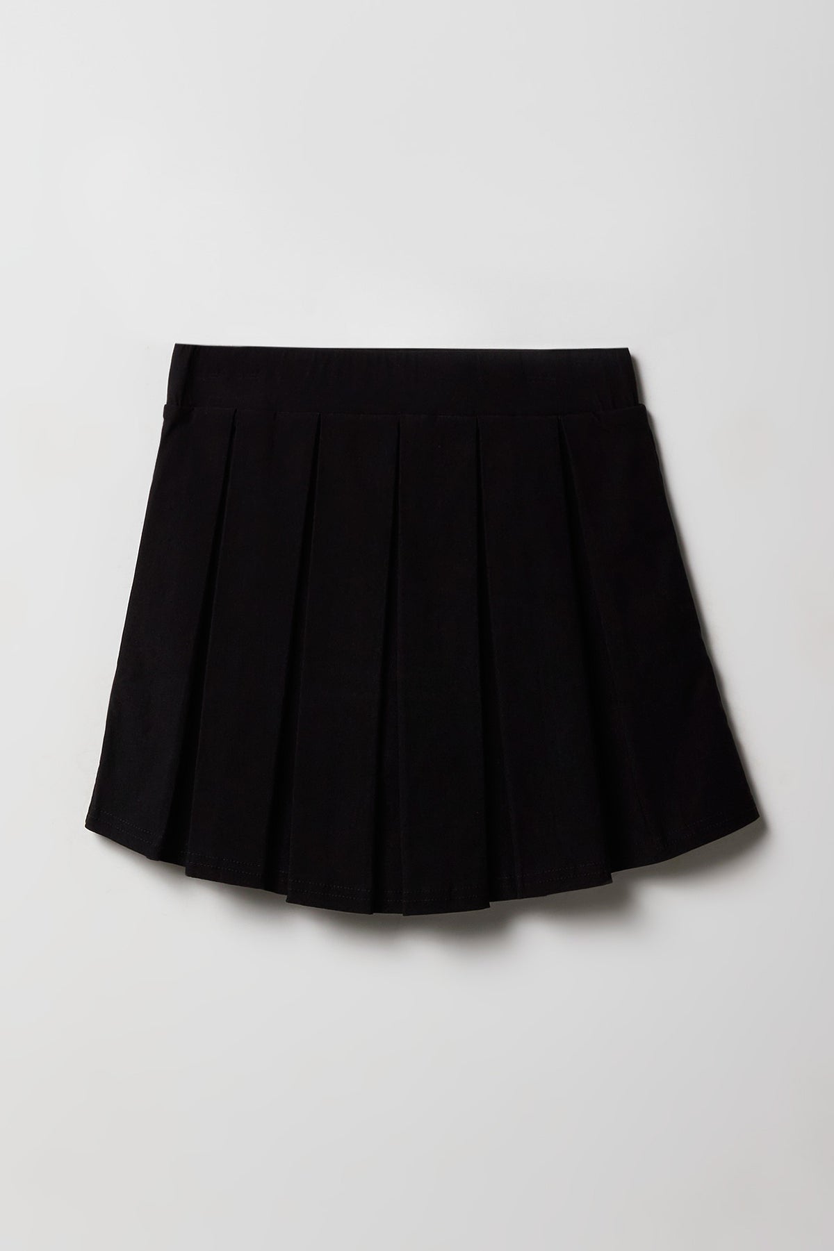 Alt View 2. Girls Pleated Skort - Black