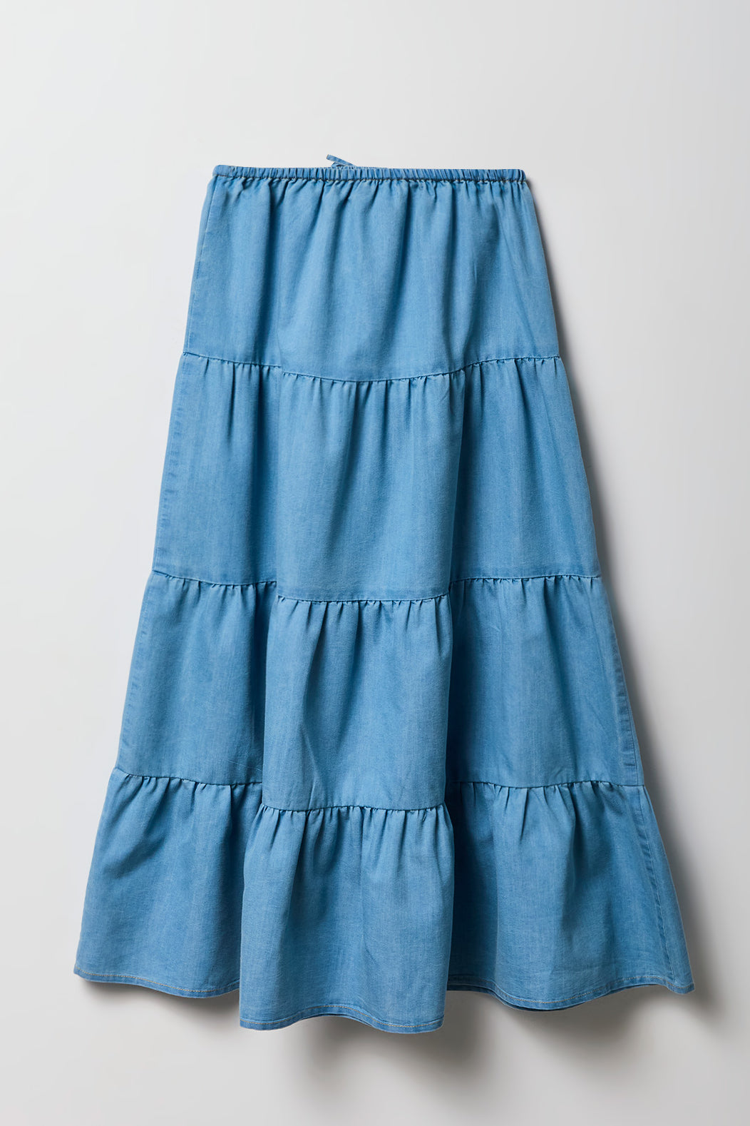 Vue alternative 2. Jupe maxi en denim étagé pour filles