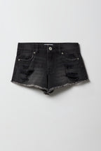 Short de plage en denim déchiré à taille basse pour filles