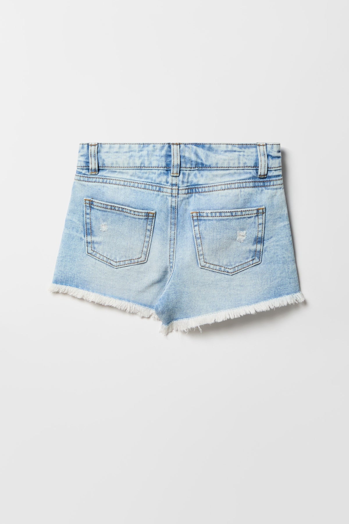 Vue alternative 2. Short en denim imprimé à taille haute pour fille