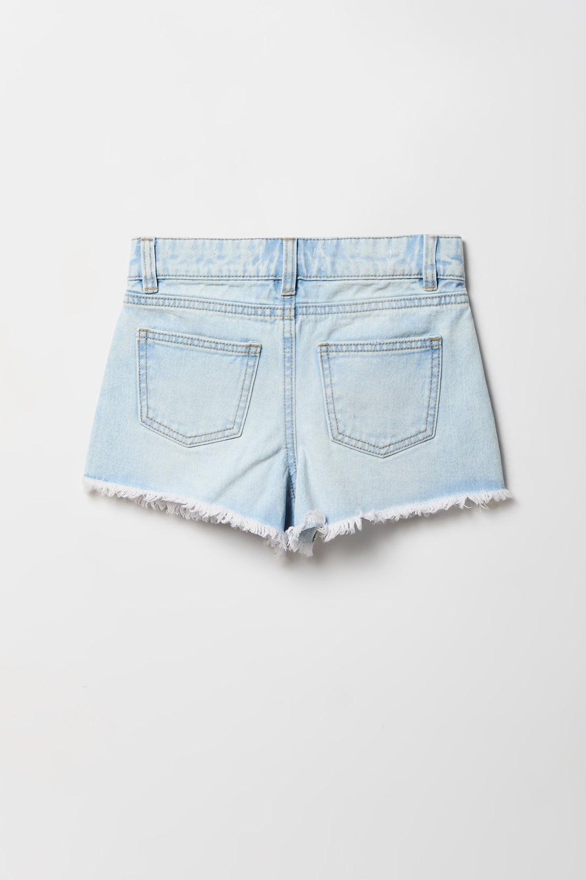 Vue alternative 2. Short en denim imprimé à taille haute pour fille