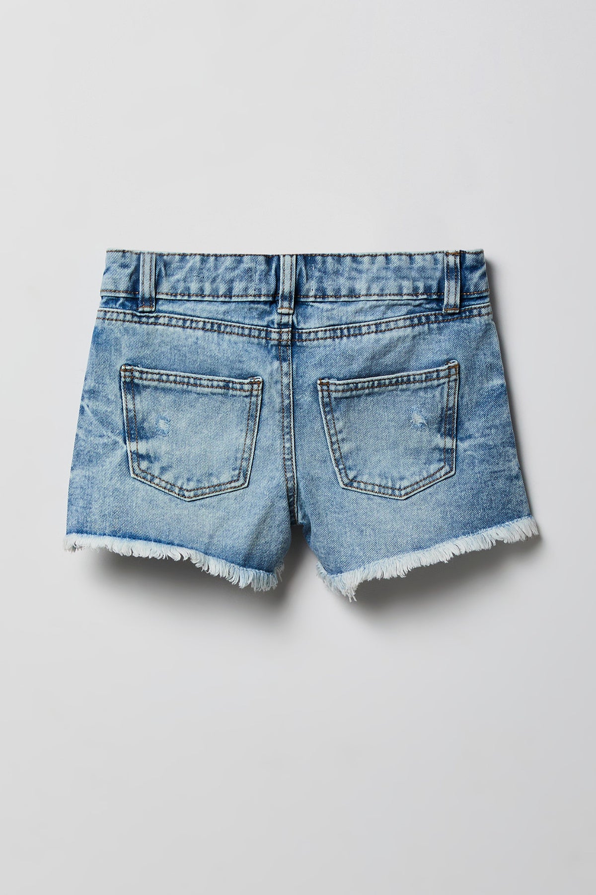 Vue alternative 2. Short en denim imprimé à taille haute pour fille