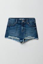 Girls Ripped High-Rise Denim Short