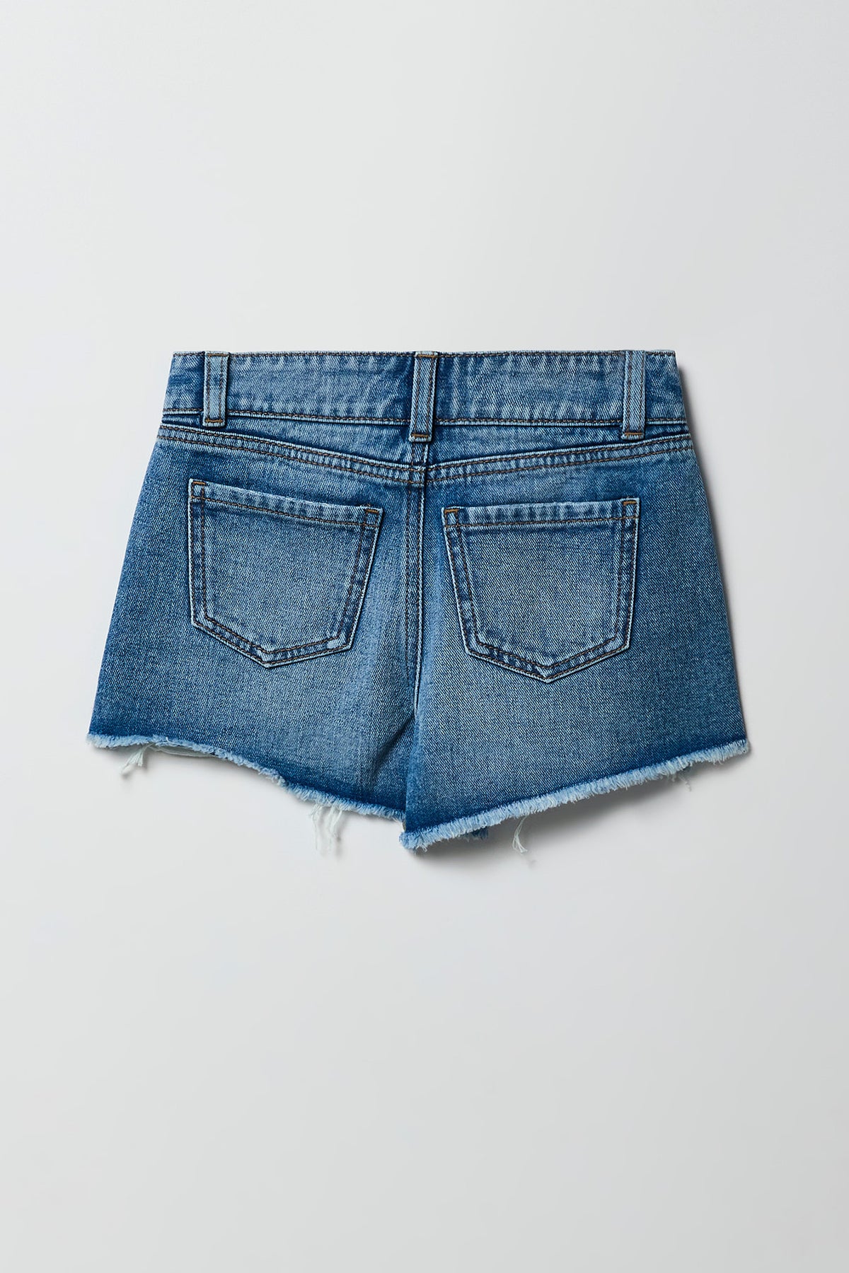 Vue alternative 2. Short en denim déchiré à taille haute pour fille