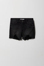 Girls Ripped Mid Rise Denim Shortie