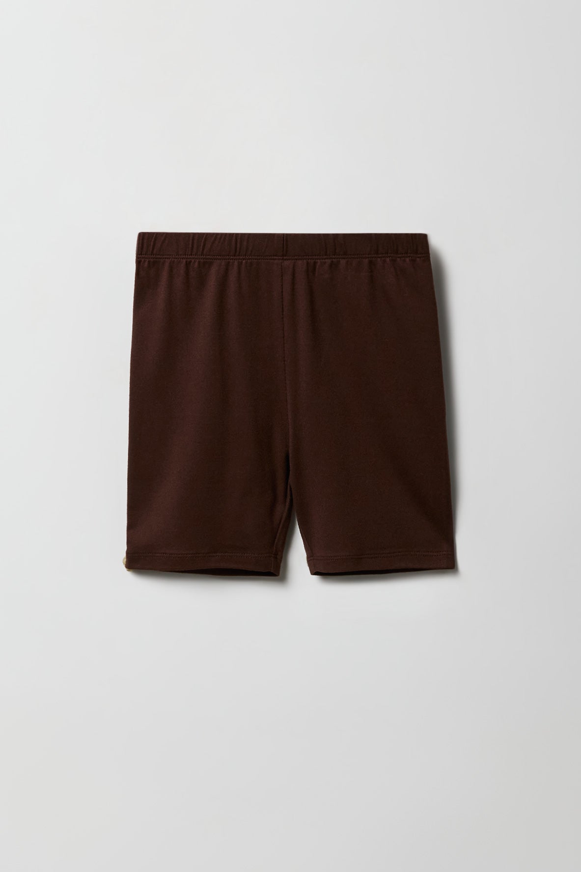 Alt View 2. Girls Soft Biker Shorties (2 Pack) - Brown
