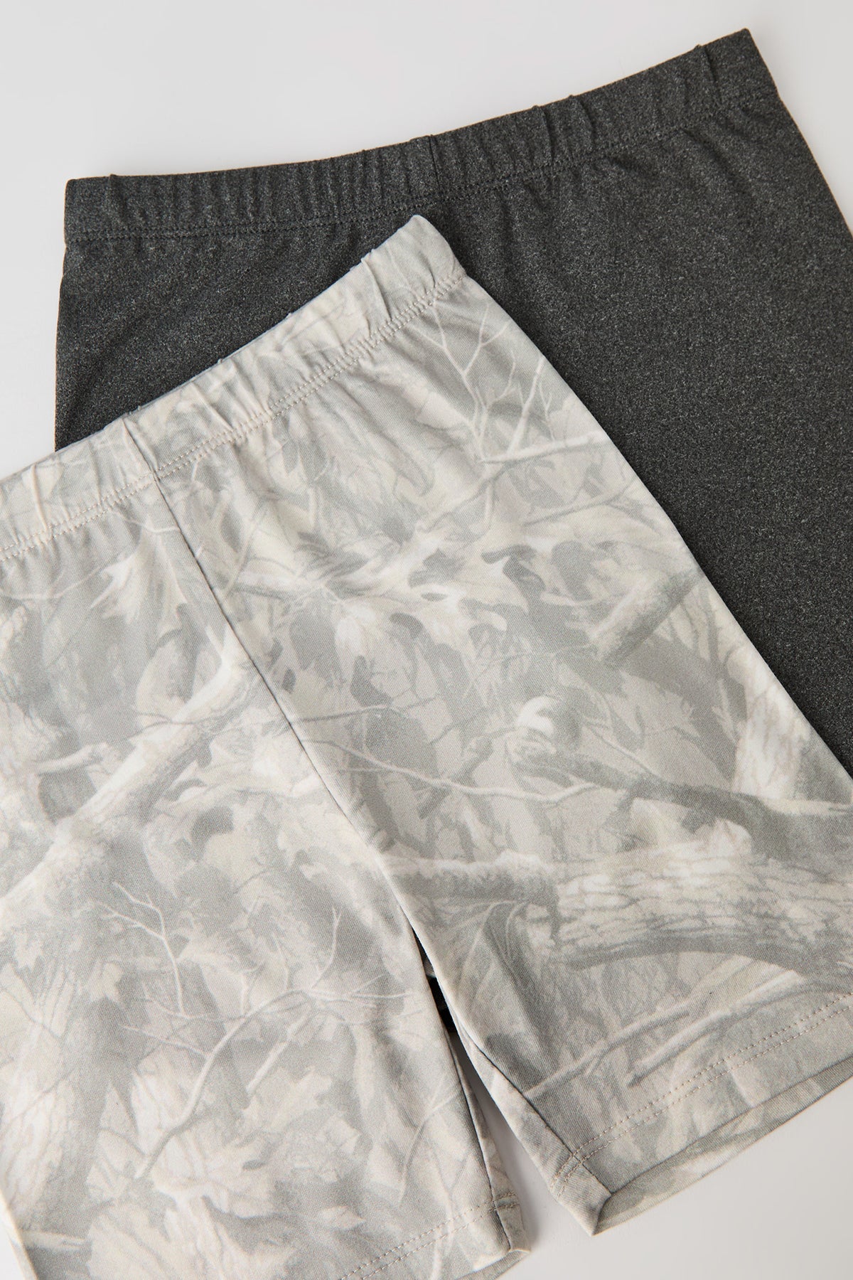 Girls Solid & Printed Biker Shorties (2 Pack) - Camouflage