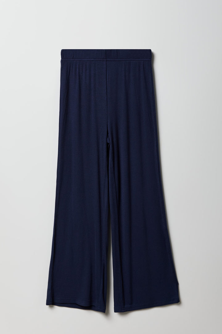 Girls Ribbed Wide Leg Pant