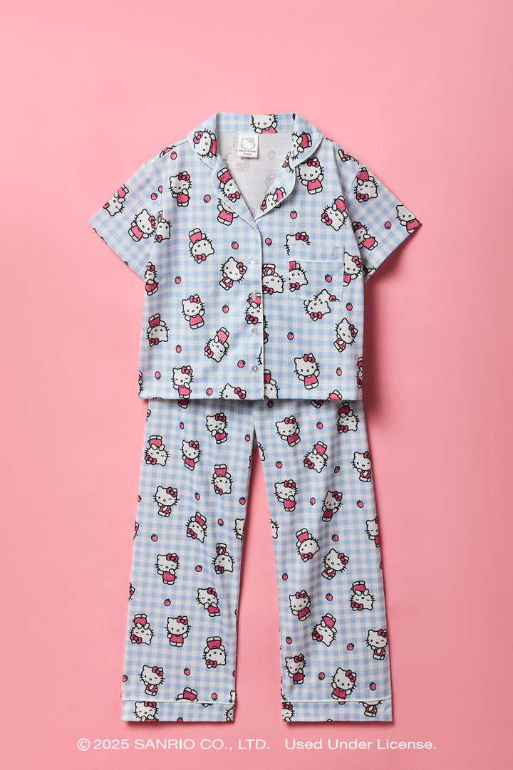 Ensemble pyjama avec haut boutonné à imprimé Hello Kitty® et pantalon pour fille