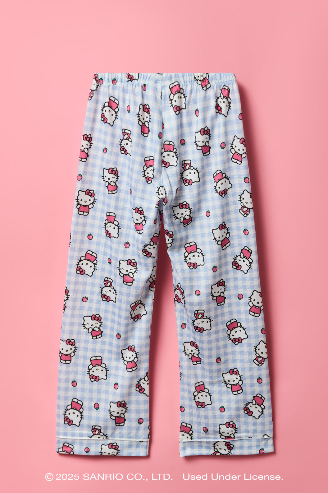Alt View 5. Hello Kitty® Girls Button-Up Top & Pant Pajama Set - Blue