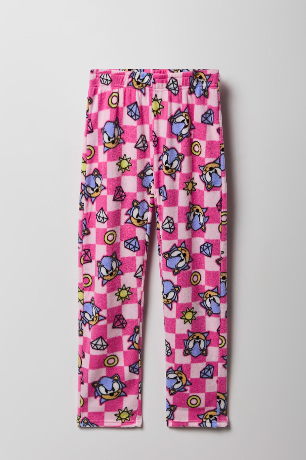 Alt View 4. Girls Sonic T-Shirt & Plush Pant Pajama Set - Light Pink