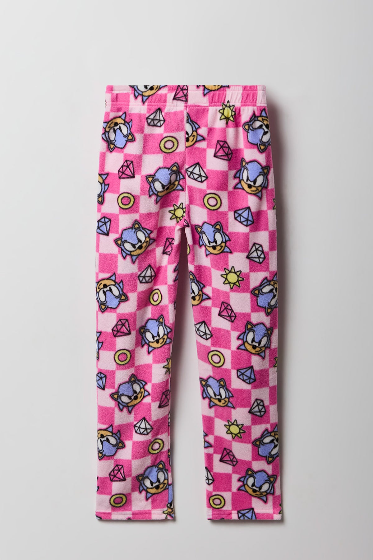 Alt View 5. Girls Sonic T-Shirt & Plush Pant Pajama Set - Light Pink