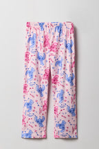 Girls Stitch Print Plush Pajama Pant