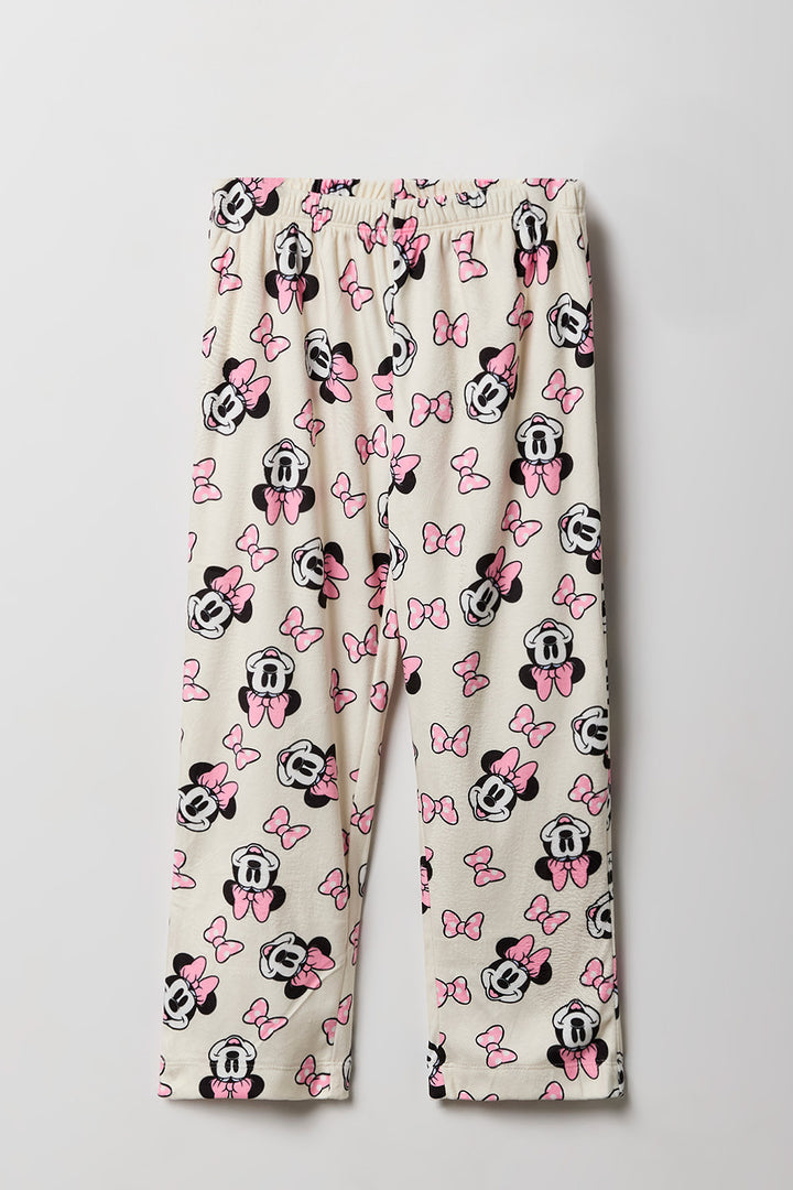 Pantalon de pyjama en peluche à imprimé Minnie Mouse pour fille