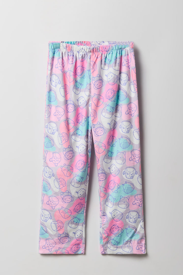 Pantalon de pyjama en peluche à imprimé Squishmallow pour fille