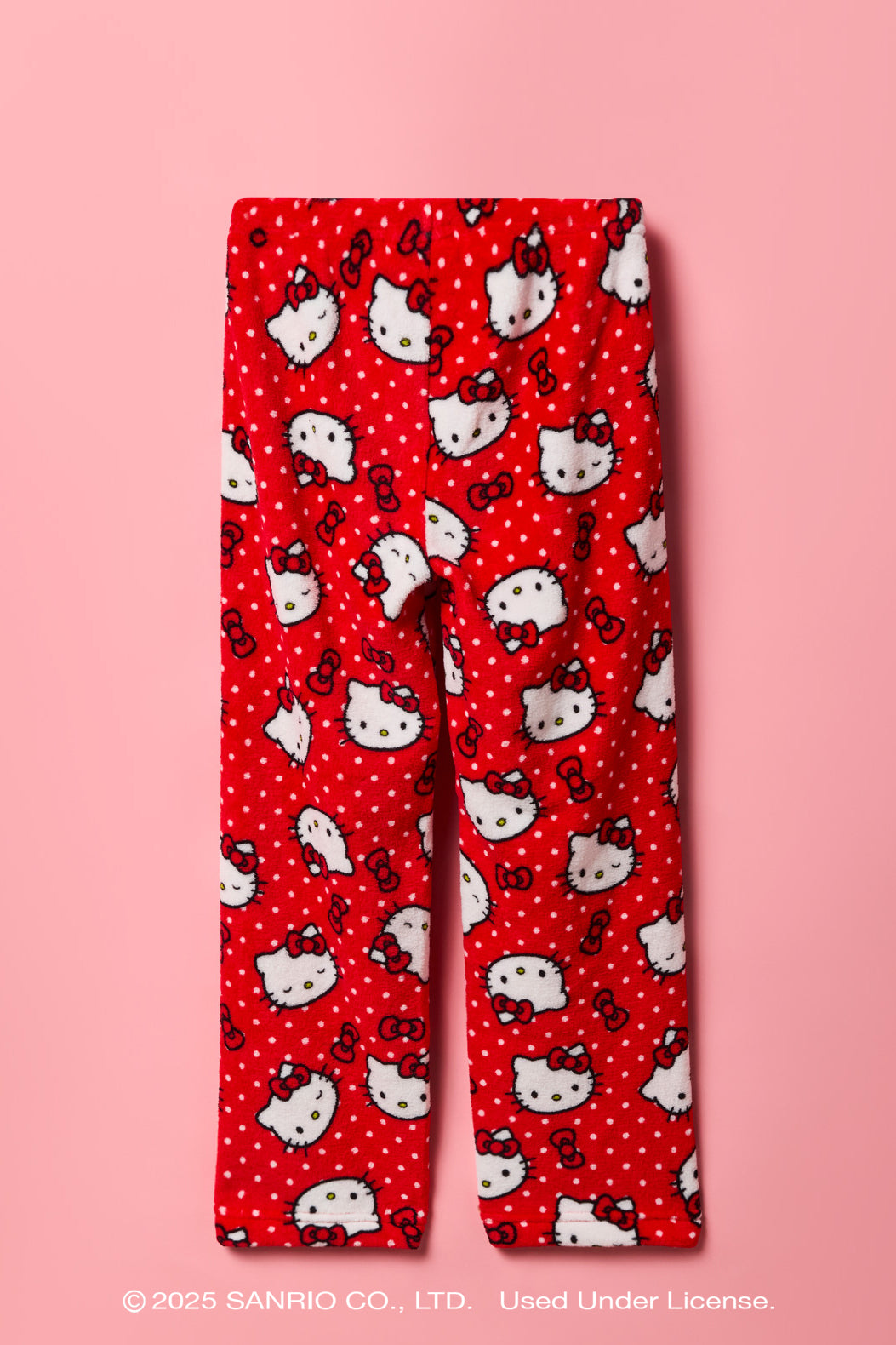 Alt View 5. Hello Kitty® Girls T-Shirt & Plush Pant Pajama Set - Red