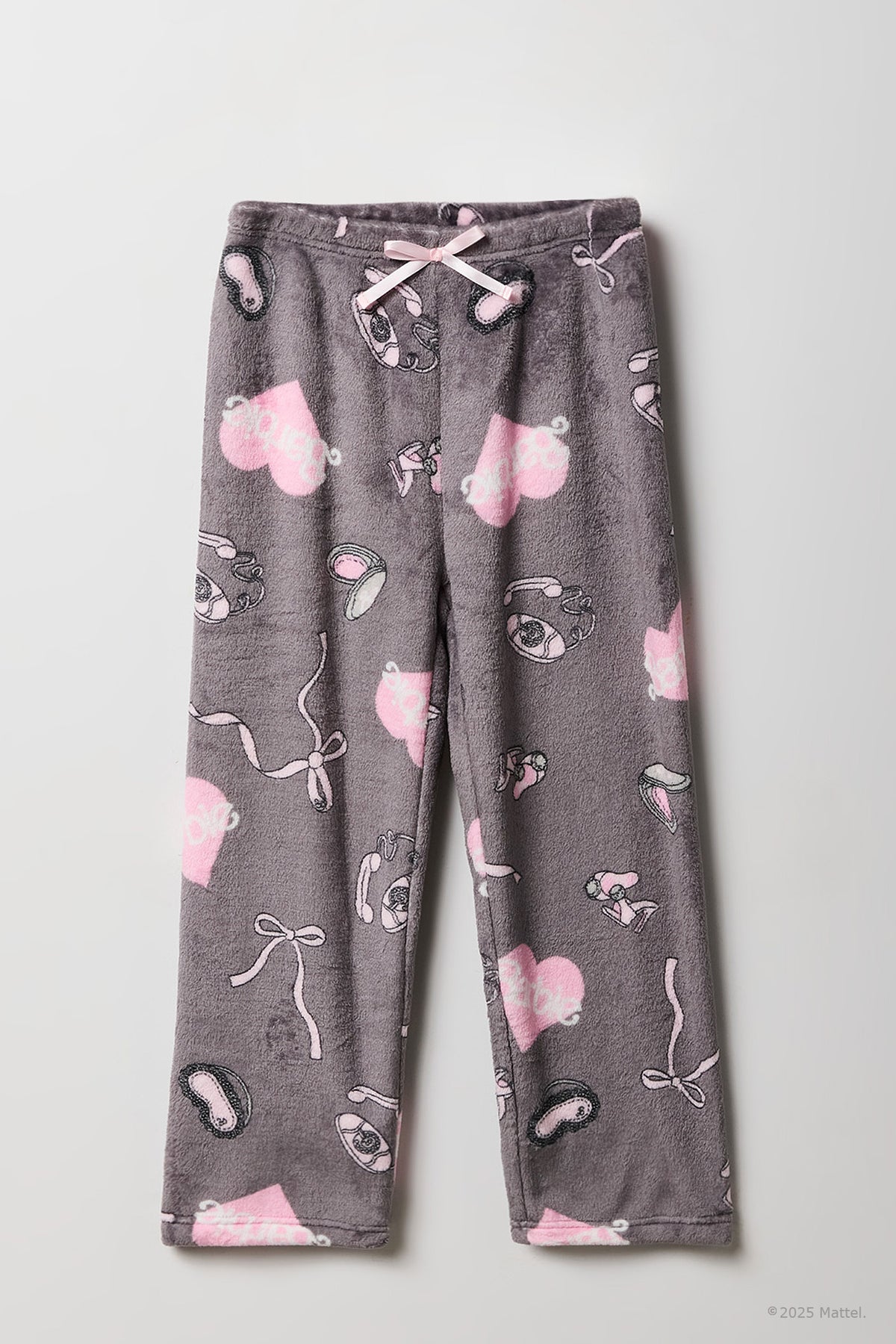 Barbie™ Girls Plush Pajama Pant - Dark Grey