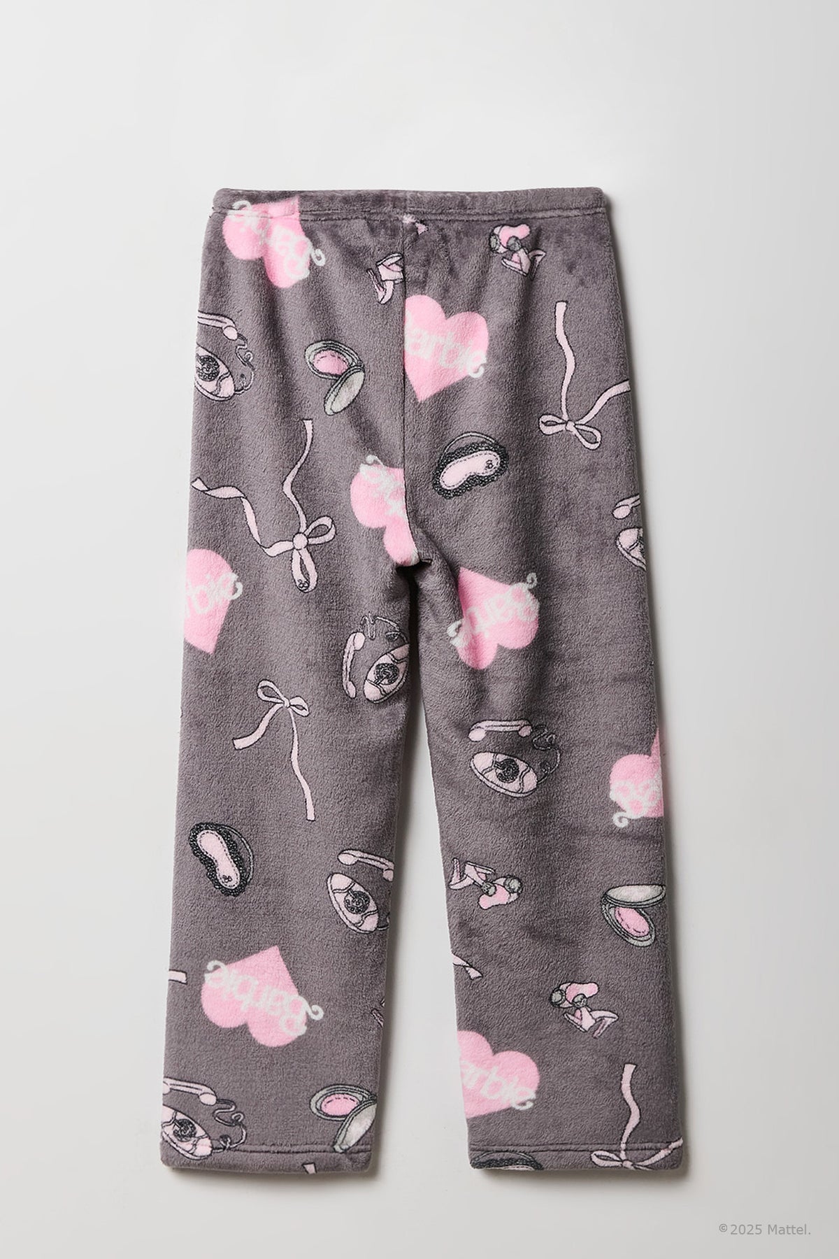 Alt View 2. Barbie™ Girls Plush Pajama Pant - Dark Grey