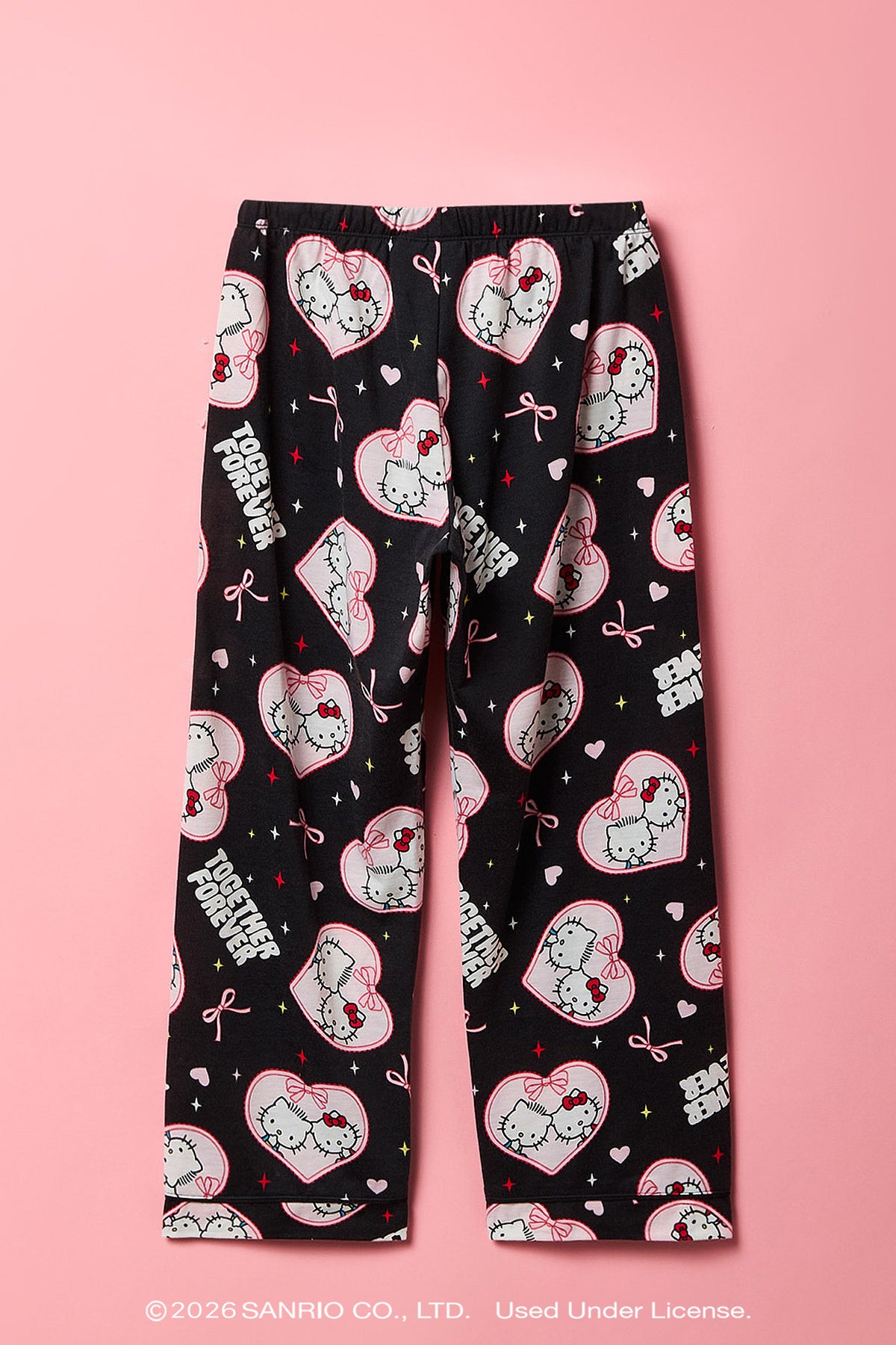 Alt View 5. Hello Kitty® & Dear Daniel™ Girls Top & Pant Pajama Set - Black