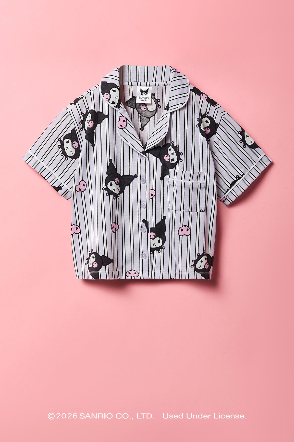 Vue alternative 2. Ensemble pyjama avec haut à imprimé Kuromi™ et pantalon pour fille