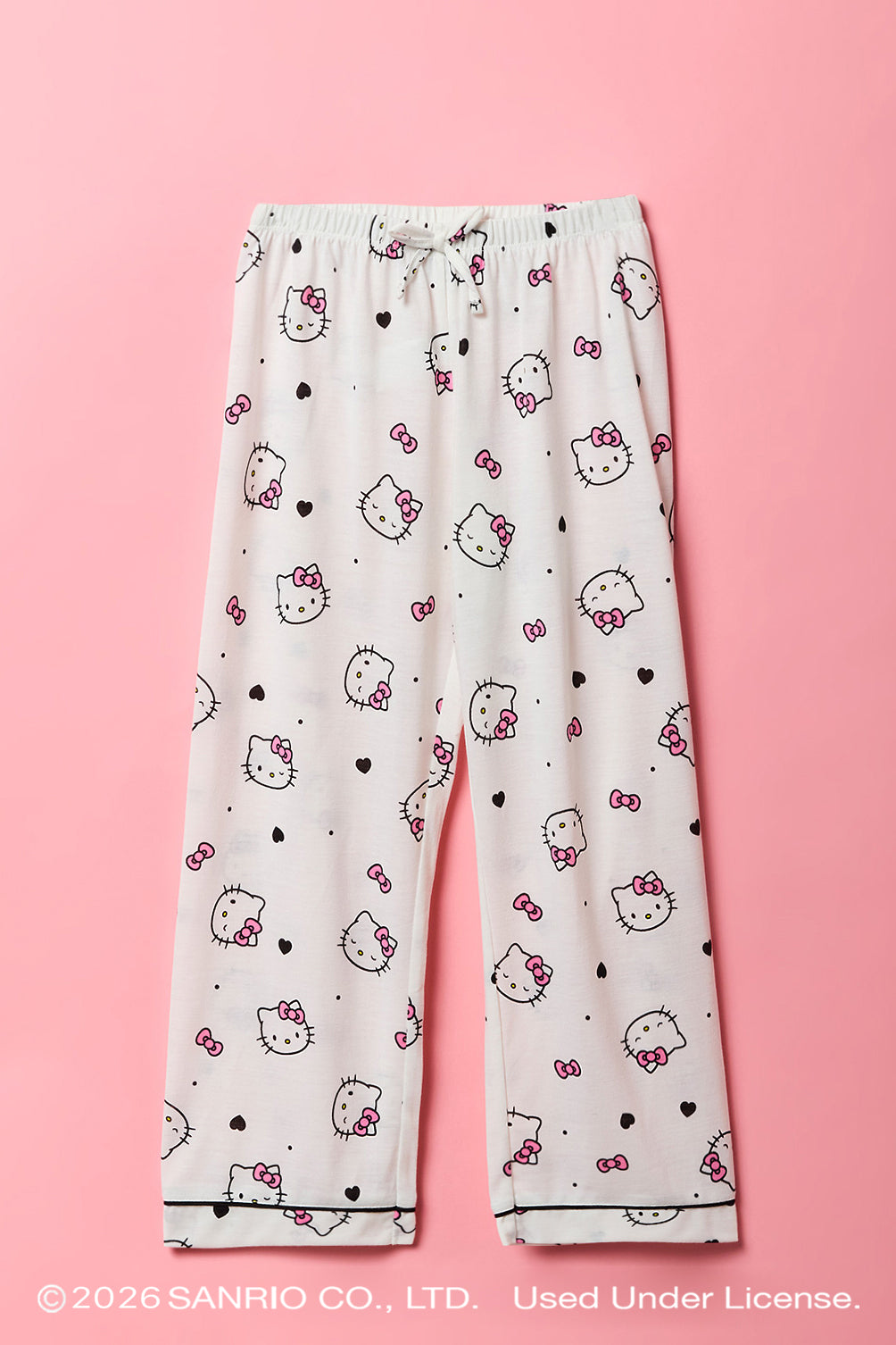 Vue alternative 4. Ensemble pyjama avec haut boutonné à imprimé Hello Kitty® et pantalon pour fille