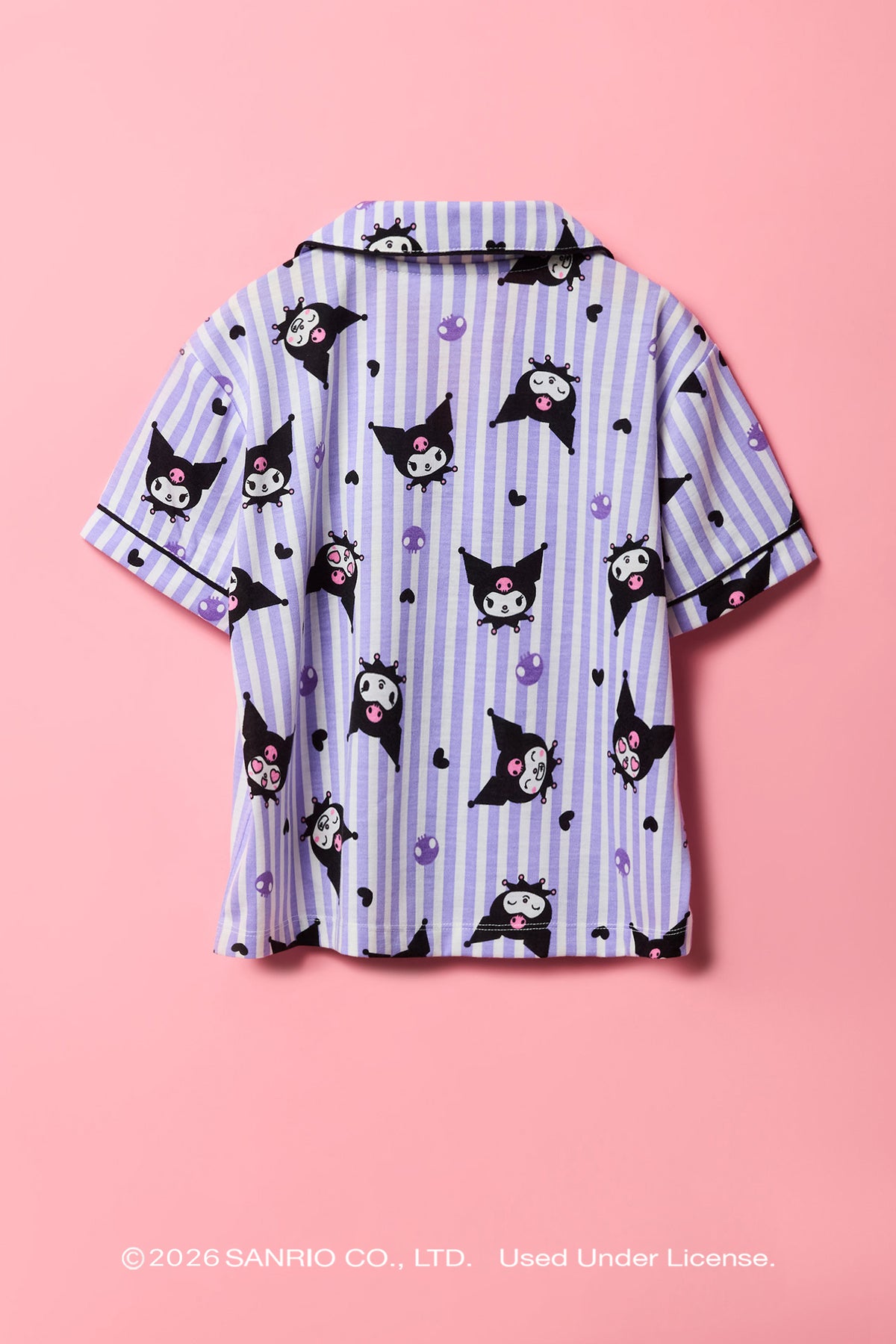 Vue alternative 3. Ensemble pyjama avec haut boutonné à imprimé Kuromi™ et pantalon pour fille
