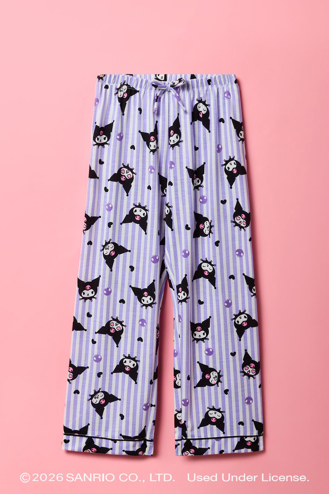 Vue alternative 4. Ensemble pyjama avec haut boutonné à imprimé Kuromi™ et pantalon pour fille