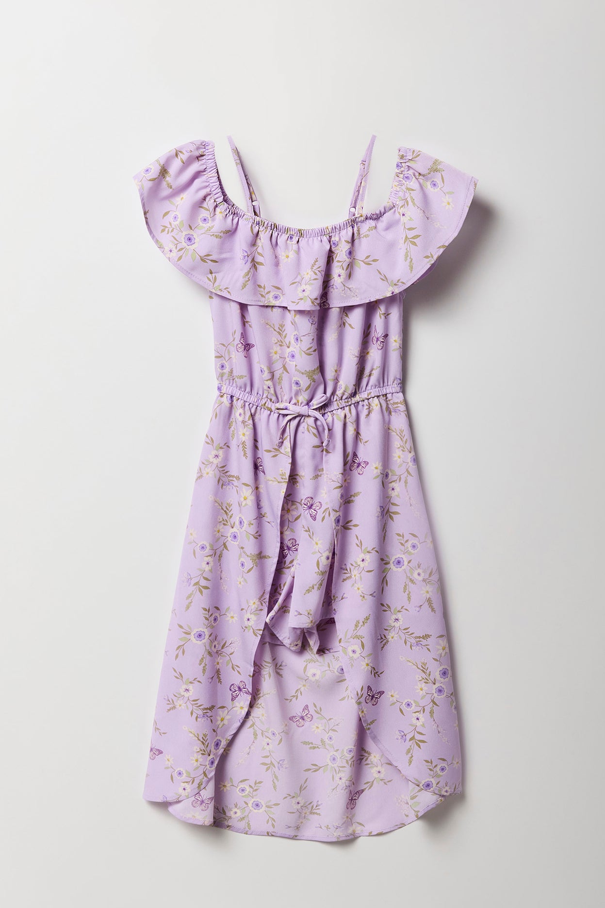Robe Violette à Fleurs Et Dentelle - Gianni Bini - Taille 0 - Épaules Dénudées - Neuve Avec étiquette