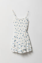 Combi-short volanté smocké pour fille