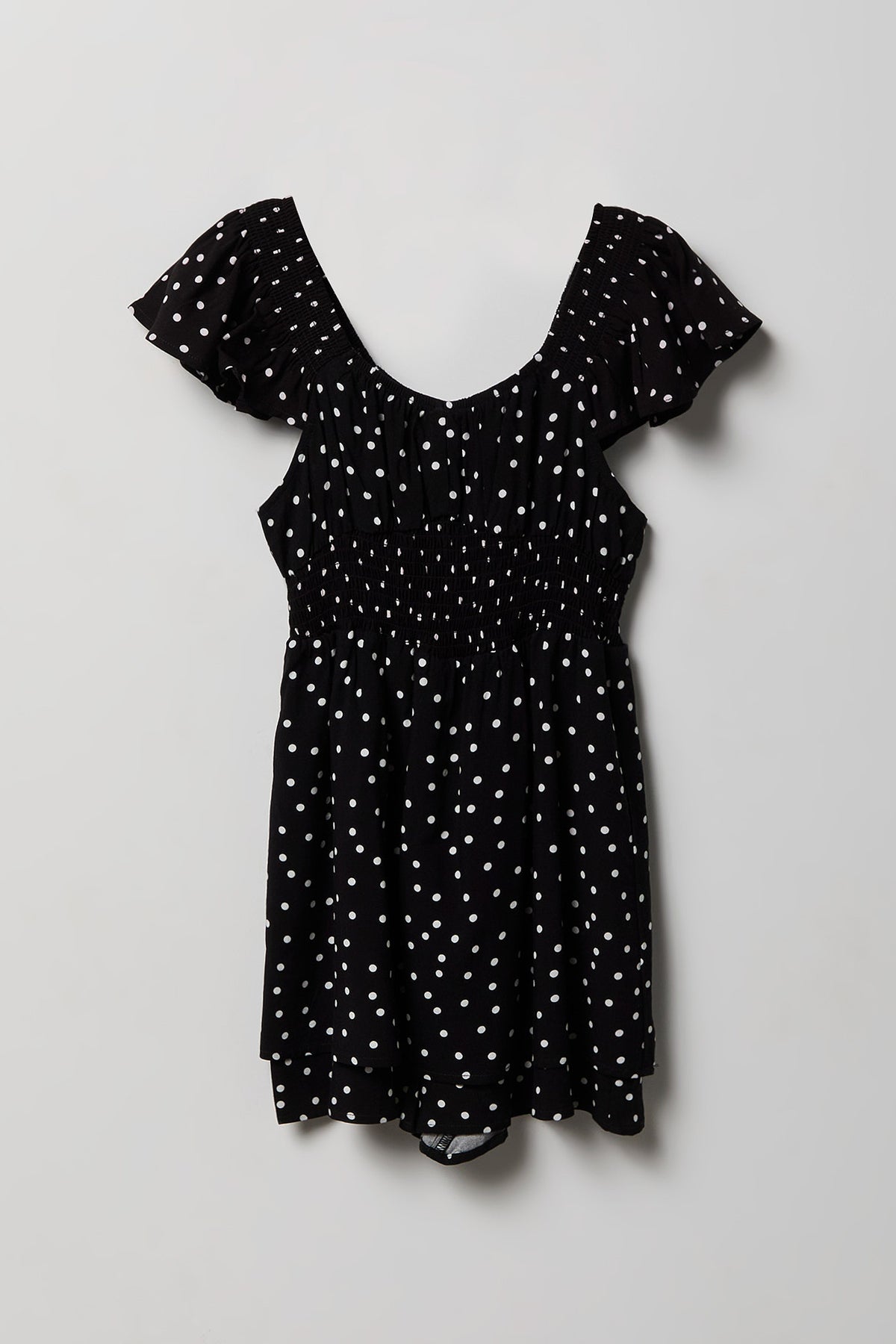 Combi-short à taille smockée pour fille
