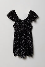 Combi-short à taille smockée pour fille