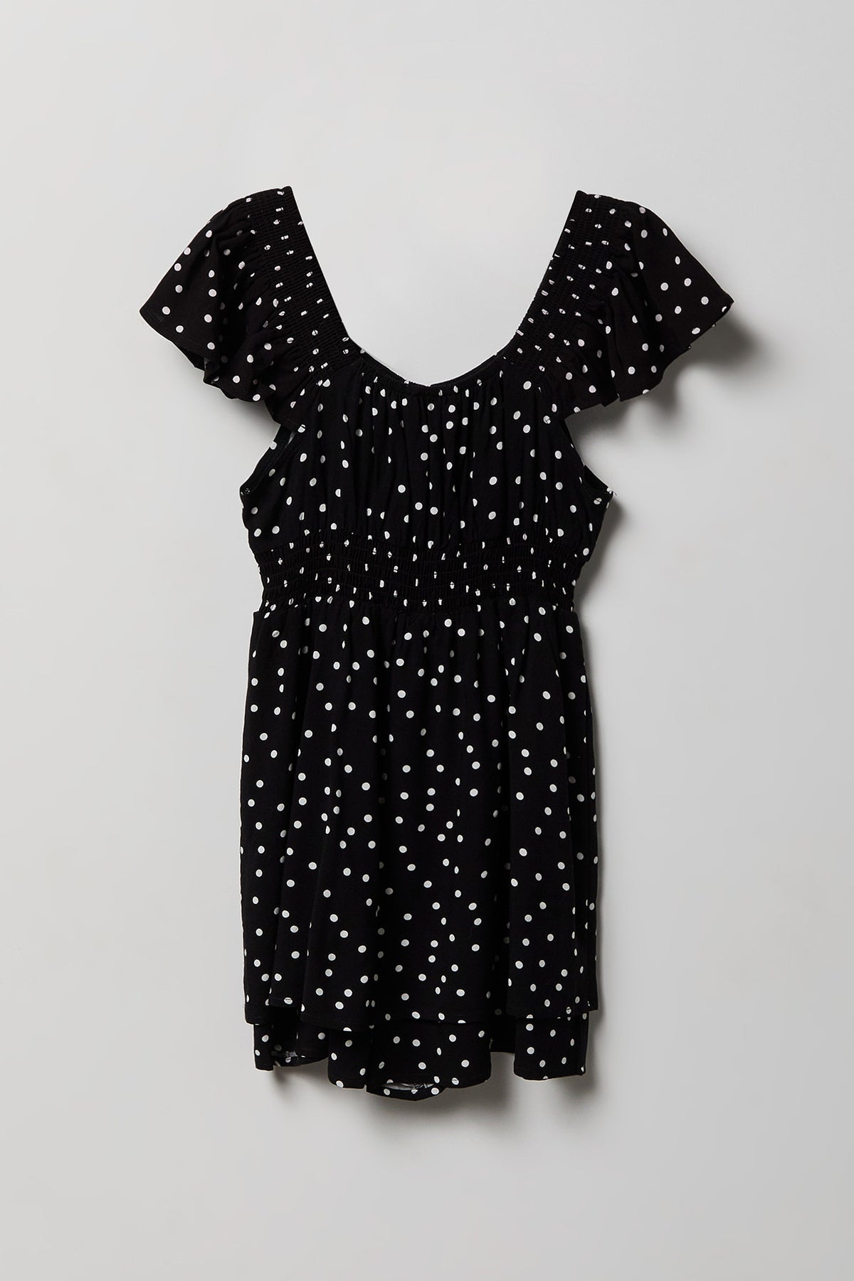 Vue alternative 2. Combi-short à taille smockée pour fille