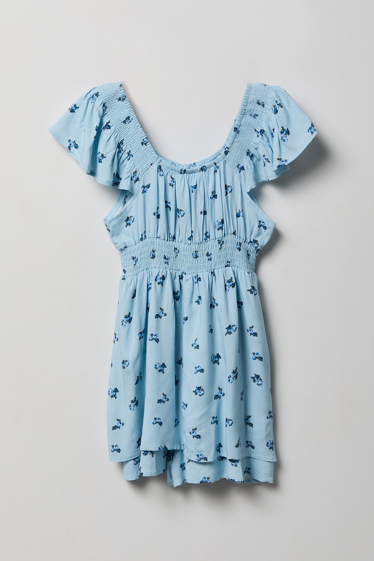 Vue alternative 2. Combi-short à taille smockée pour fille