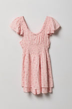 Combi-short à taille smockée pour fille