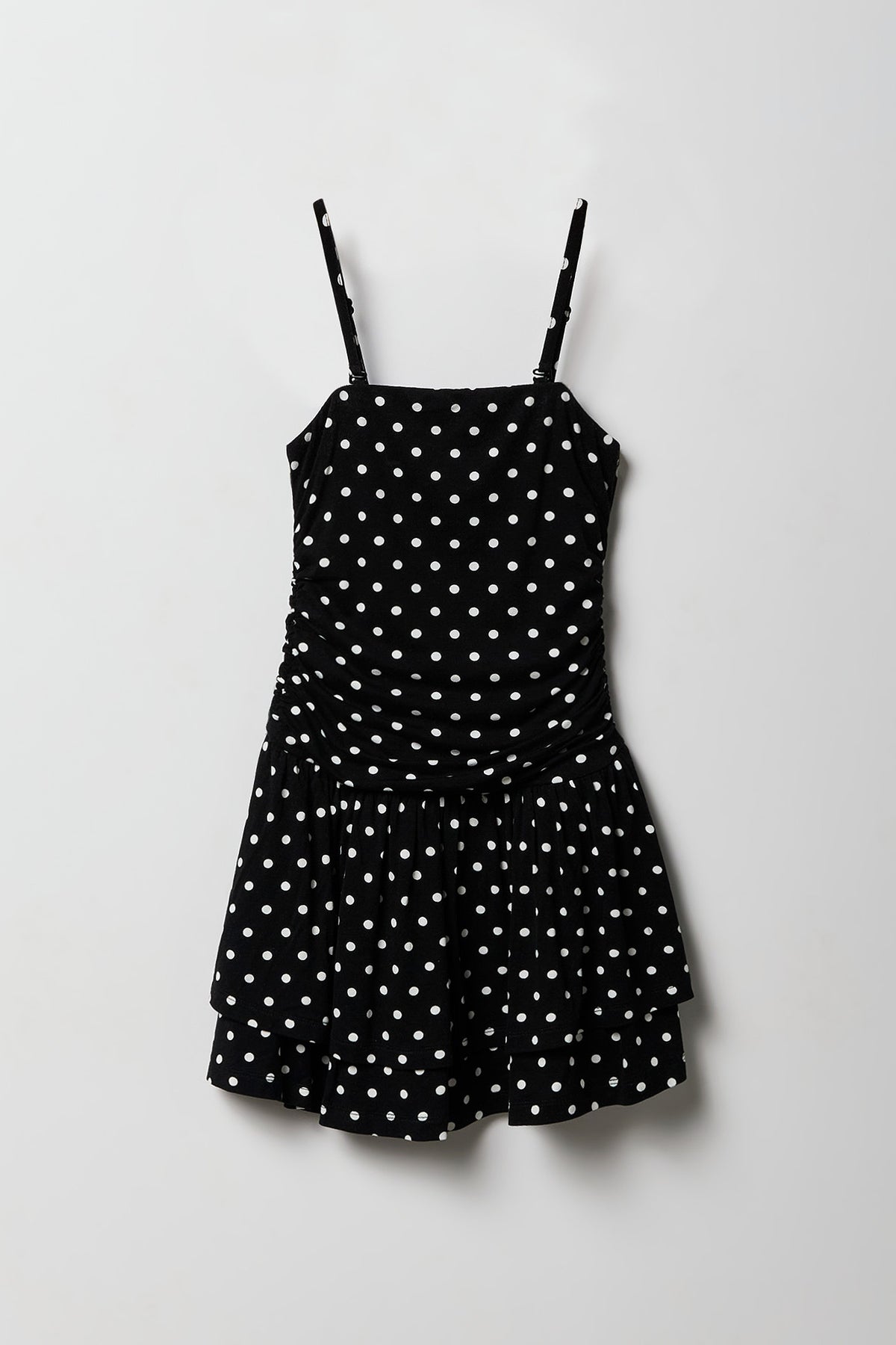 Girls Double Layer Romper - Black