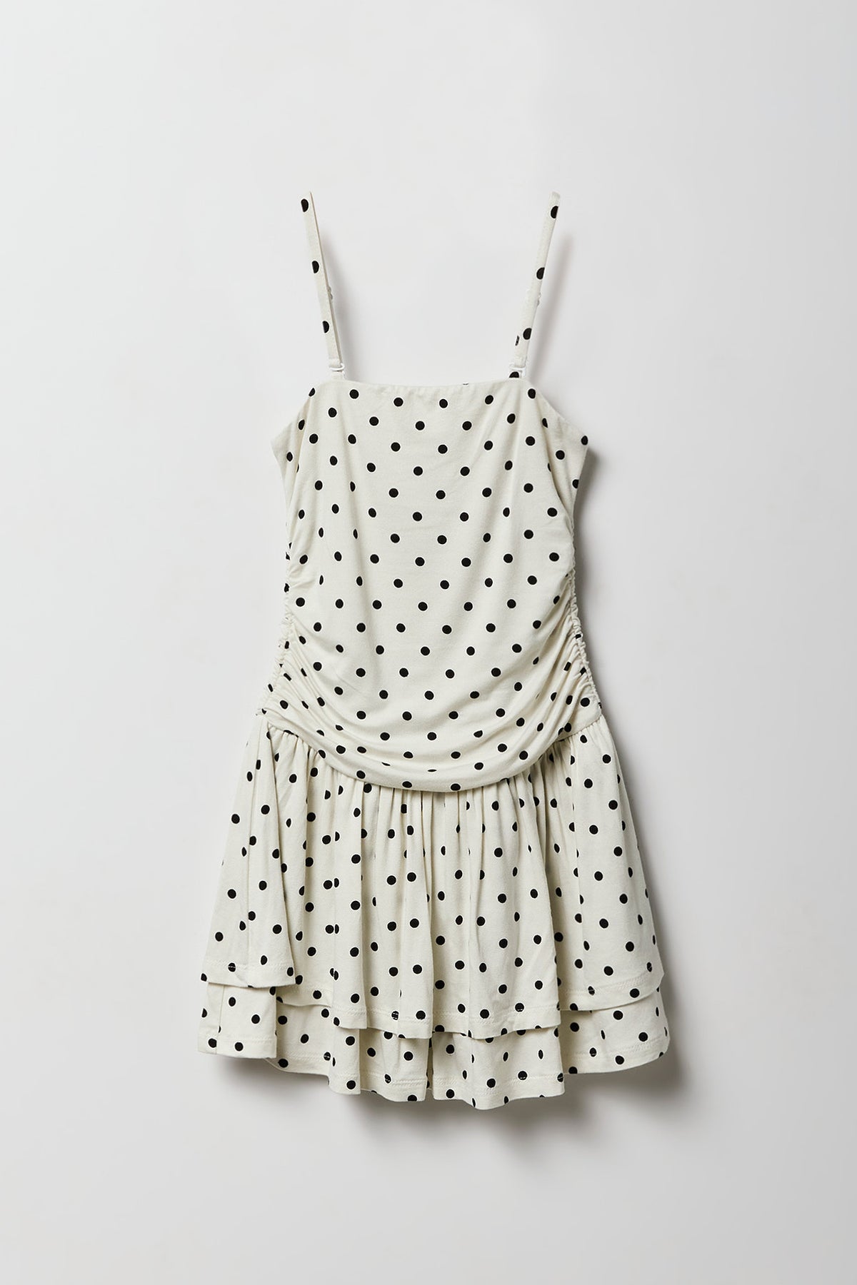 Girls Double Layer Romper - Ivory